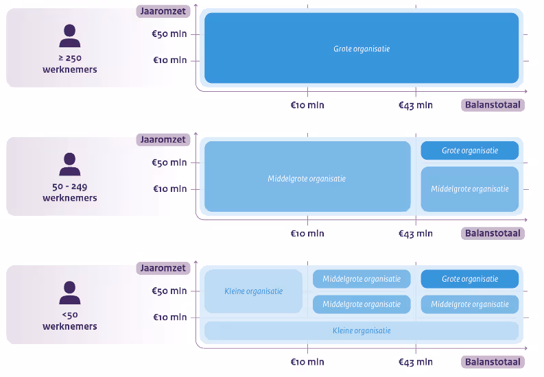 Criteria voor de grootte van een organisatie onder de NIS2-wet