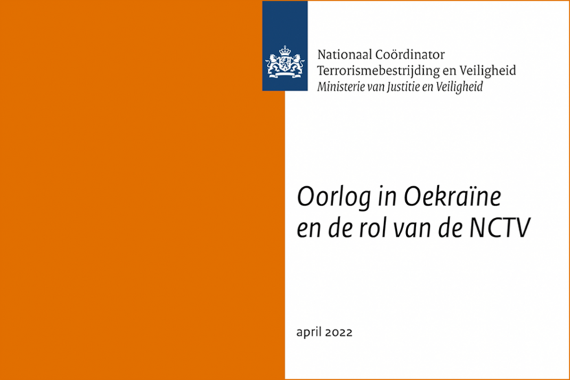 Uitlegvideo voorblad met logo NCTV en tekst: Oorlog in Oekraïne en de rol van de NCTV rondom de gevolgen voor Nederland