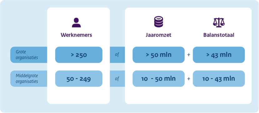 Criteria voor de grootte van een organisatie onder de NIS2-wet