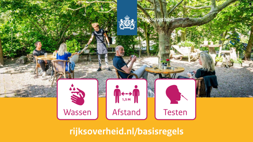 Campagne wassen afstand testen terras