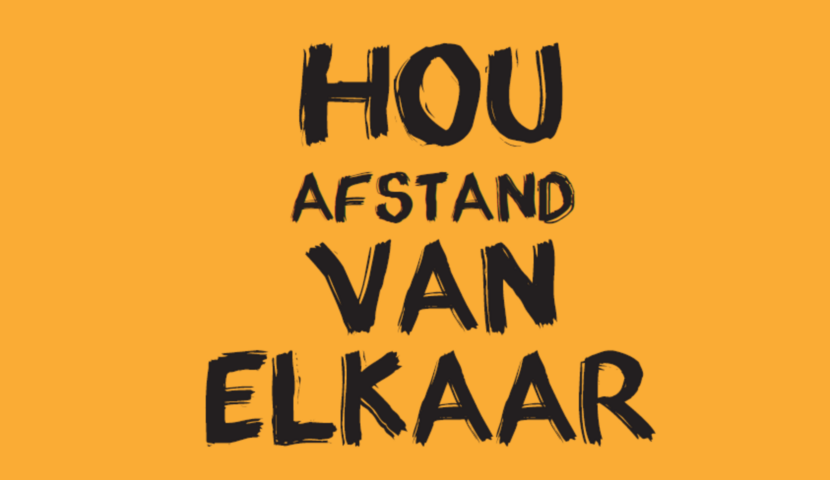 Hou afstand van elkaar poster