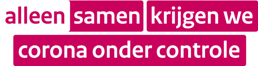 Logo: alleen samen krijgen we corona onder controle